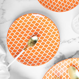Sunset Orange Pattern Moroccan Starter Plate Starter Plates June Trading Single Plate