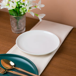 Glazed Ceramic Starter Plate - Pearl White (7 Inches) Starter Plates June Trading