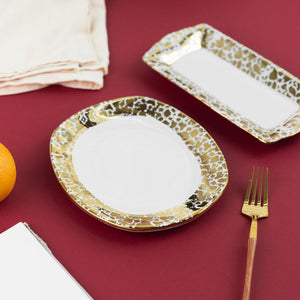 Aurulent Patch Pattern Uneven Platter Starter Plates June Trading