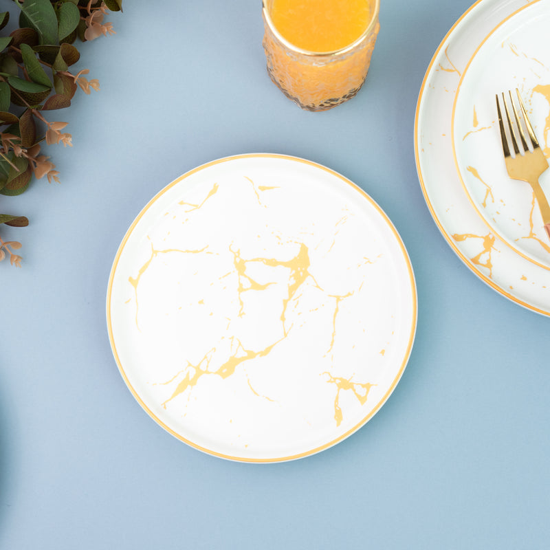 Marble Accent On White 18 Pieces Dinnerware Dinner Sets June Trading