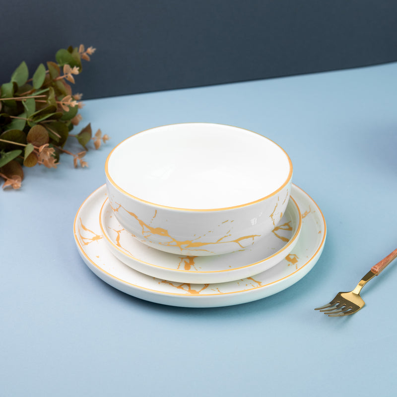 Marble Accent On White 18 Pieces Dinnerware Dinner Sets June Trading