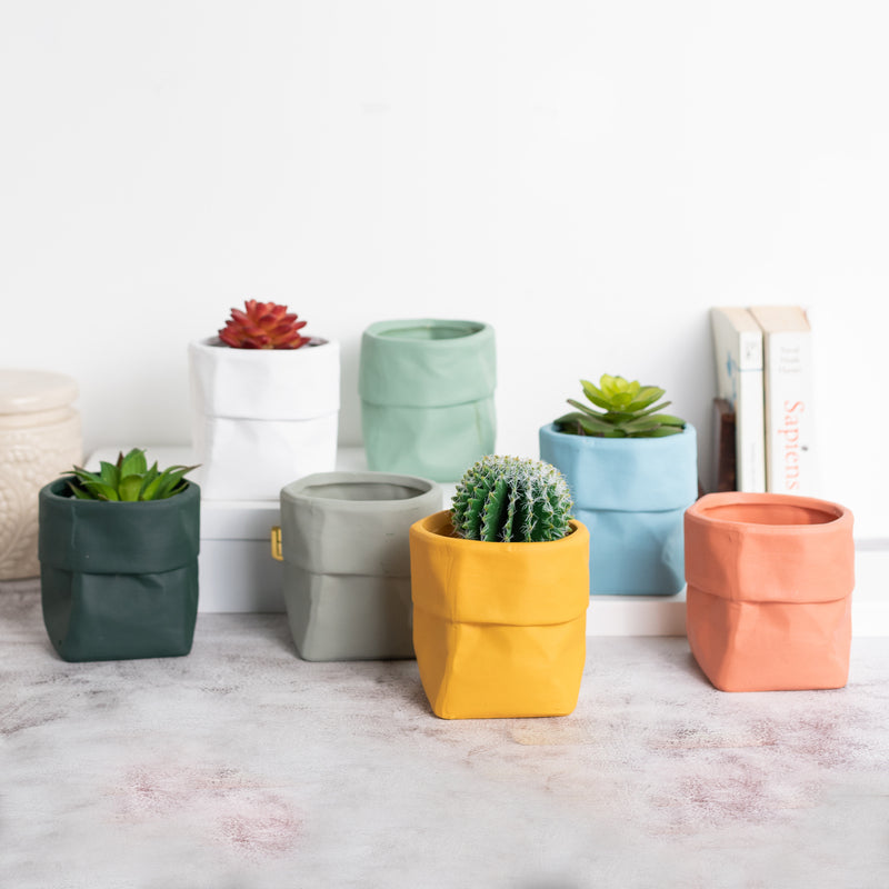 Nordic Bag Shape Planter Planters June Trading