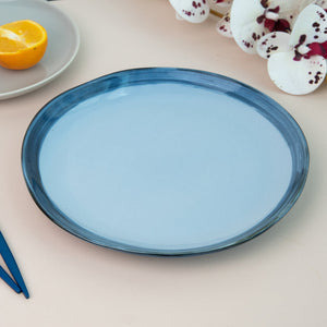 Aqua Tone Uneven Glazed Dinner Plate (10 Inches) Dinner Plates June Trading