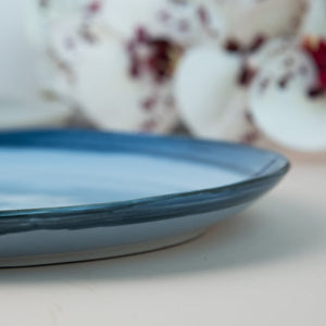 Aqua Tone Uneven Glazed Dinner Plate (10 Inches) Dinner Plates June Trading