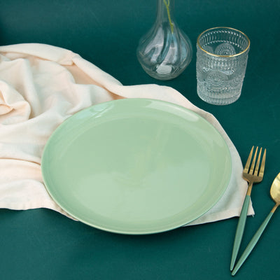 Fern Green Glossy Dinner Plate (10 Inches) Dinner Plates June Trading   