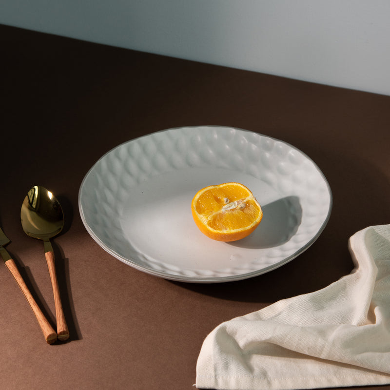 Subtle Hammered Texture Dinner Plate (9 Inches) Dinner Plates June Trading
