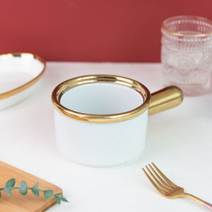 Aurulent Brim Enamelware Pot Serving Bowls June Trading