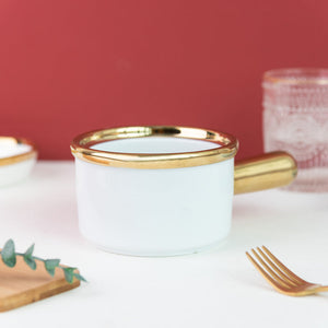 Aurulent Brim Enamelware Pot Serving Bowls June Trading