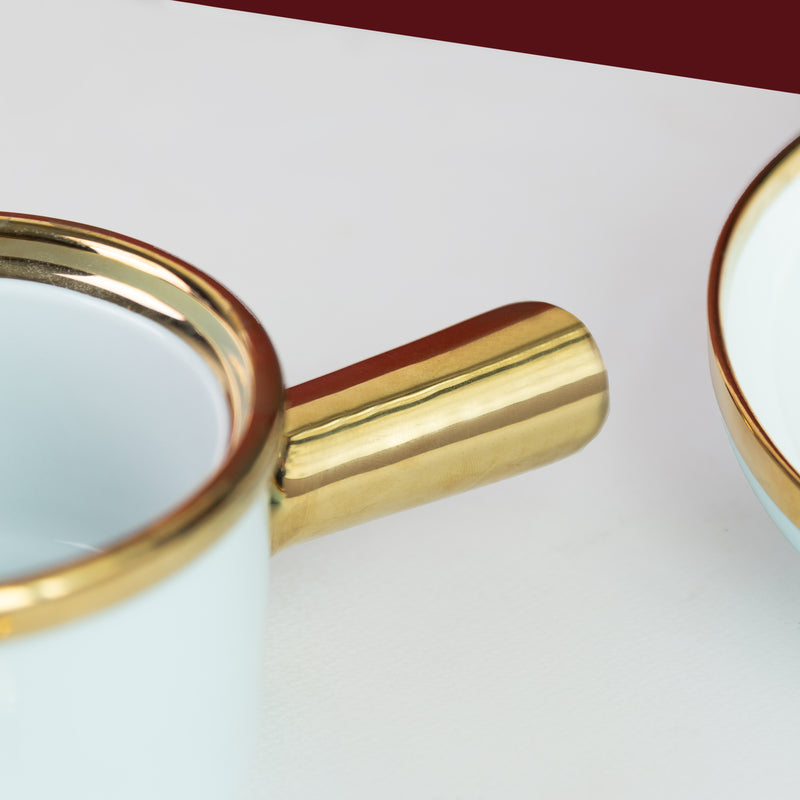 Aurulent Brim Enamelware Pot Serving Bowls June Trading