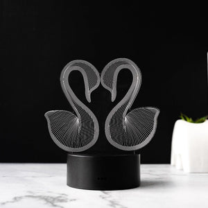 Swan 3D Light 3D Lights June Trading Black Base