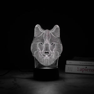 Wolf Neon 3D Light 3D Lights June Trading
