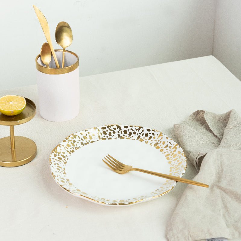 Aurulent Matte Patches Uneven Snack Plate Dinner Plates June Trading