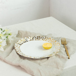 Aurulent Glossy Patches Uneven Snack Plate Dinner Plates June Trading