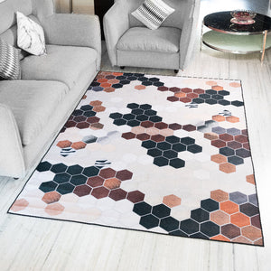 Abstract Honeycomb Modern Home Large Carpet Carpets The June Shop