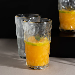 Lavish Frosted Glass Set Of 4 (Large) Glasses June Trading