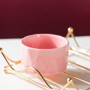 Allure Appetizer Platter With Golden Rack Serving Bowls June Trading