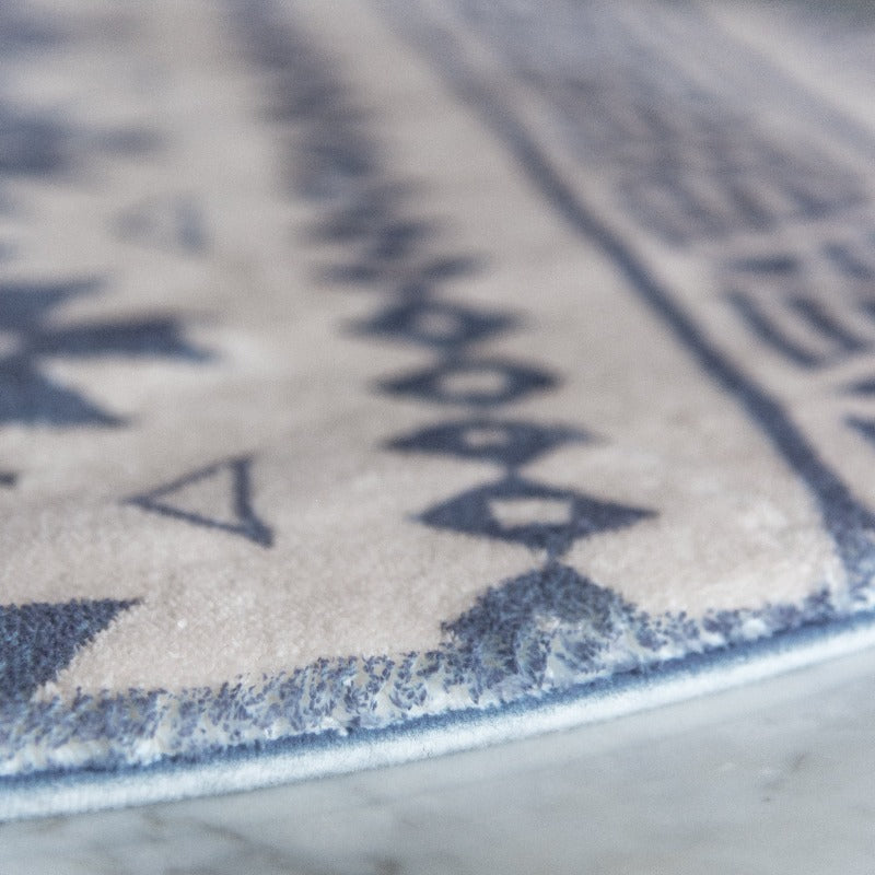 Aztec Round Wool Rug Rugs June Trading