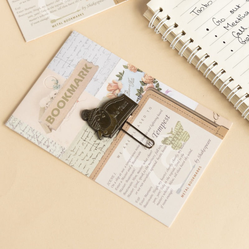 Metallic Paper Clip Bookmark - Animals Paper Clip June Trading