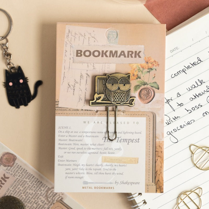 Metallic Paper Clip Bookmark - Animals Paper Clip June Trading