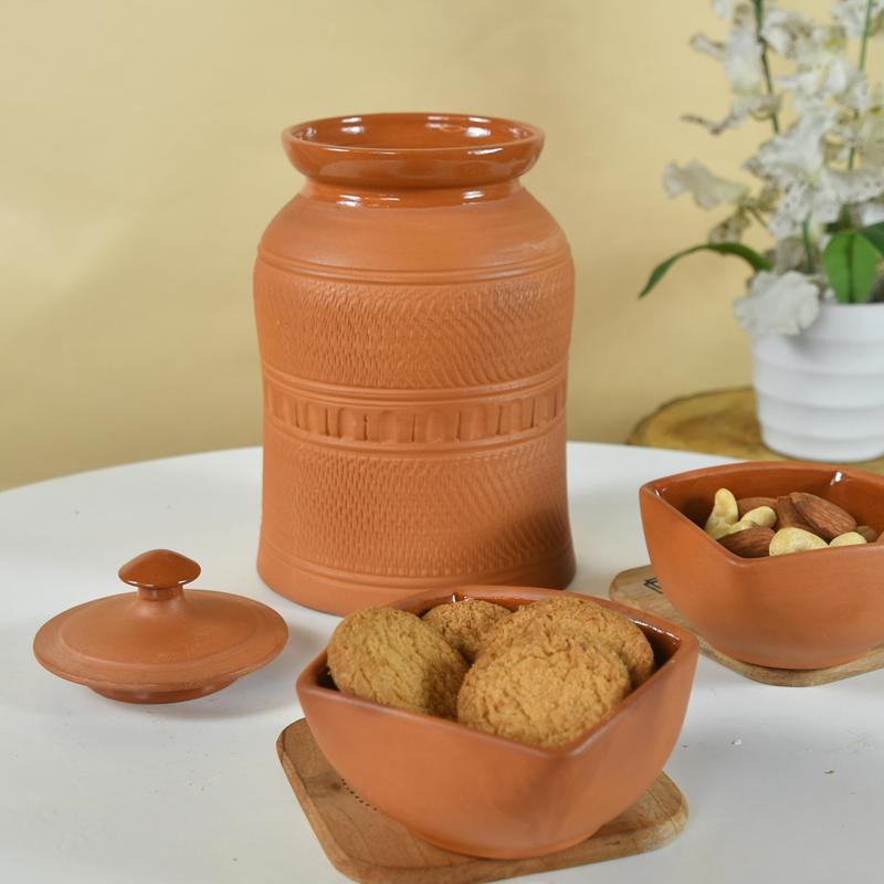 Sowpeace Premium Large Terracotta Storage Jar With Lid