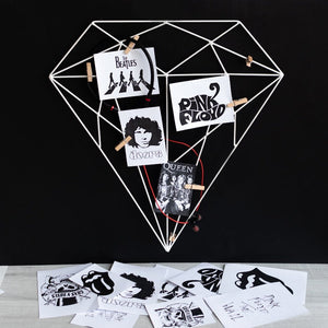 Diamond - Photo Holder Wall Grid Photo Holder Grid June Trading White White