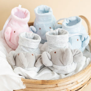 Cute Elephant - Baby Socks - Grey Baby Socks June Trading