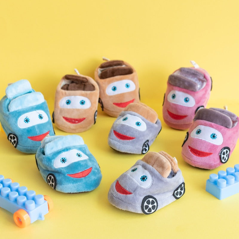 Cute Car - Baby Socks - Teal Baby Shoes June Trading