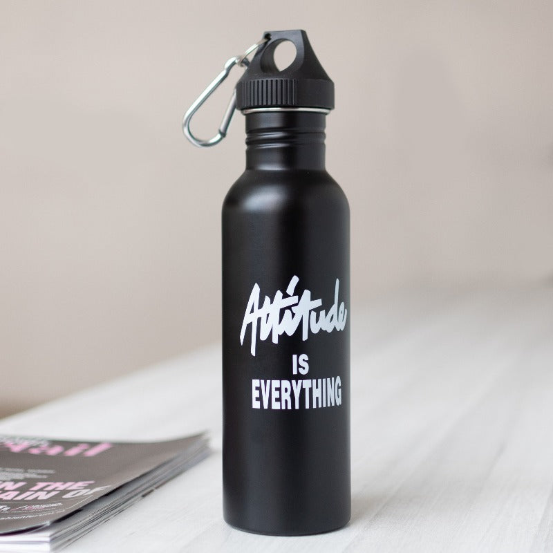 Metal Bottle With Motivational Quotes Bottles June Trading Attitude Is Everything