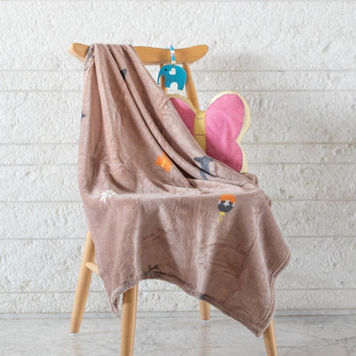 Brown Reindeer Baby Blanket Baby Blanket June Trading   