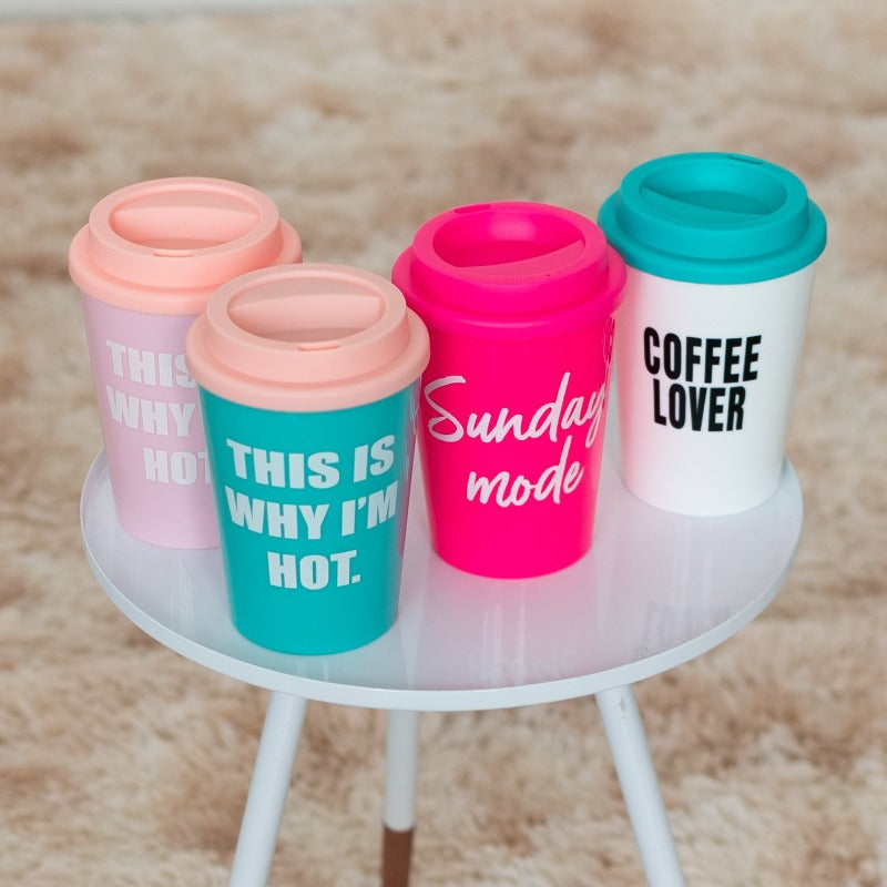 MOTIVATIONAL QUOTES - TRAVEL COFFEE MUG (LARGE) Sippers June Trading