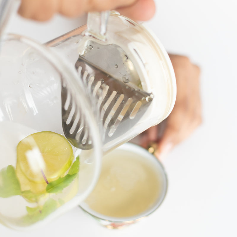Glass Teapot With Strainer Glasses & Jug Set June Trading