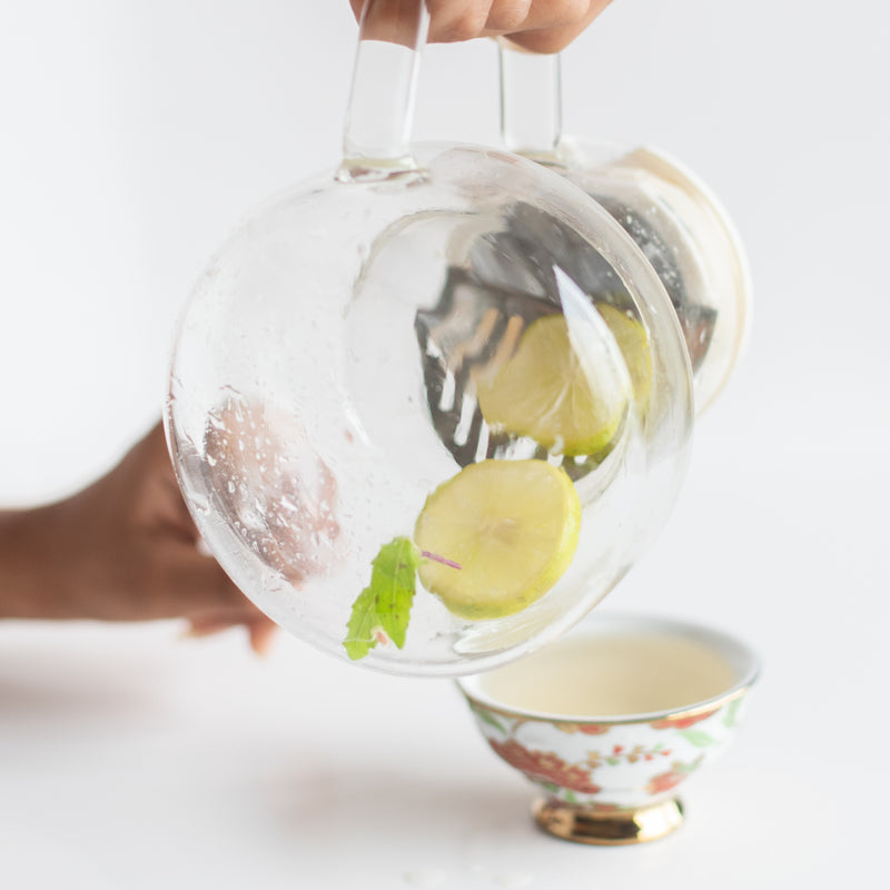 Glass Teapot With Strainer Glasses & Jug Set June Trading