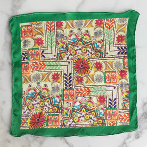 Vintage Car and Mandala Print - Pocket Squares (Set of 2) Pocket Squares June Trading