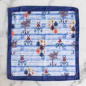 Traditional Blues Print - Pocket Squares (Set of 2) Pocket Squares June Trading