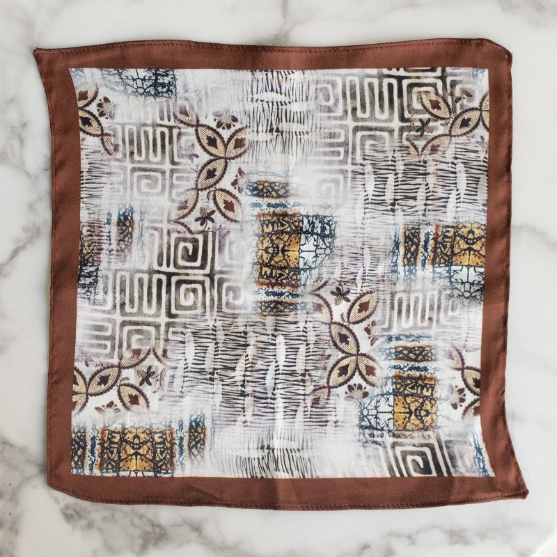 Brown and Emerald Green - Pocket Squares (Set of 2) Pocket Squares June Trading