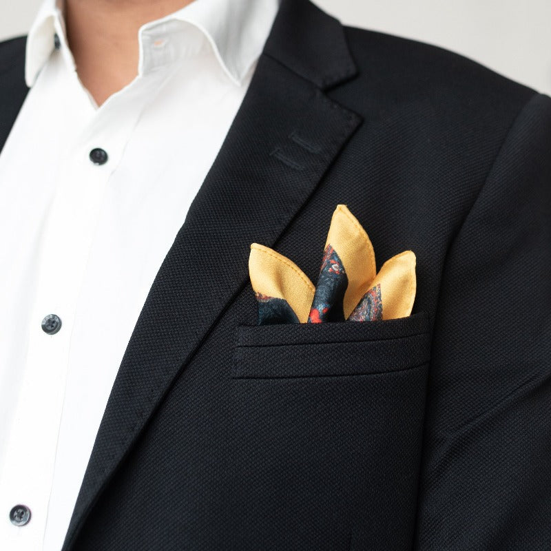 Traditional Motifs Print- Pocket Squares (Set of 2) Pocket Squares June Trading