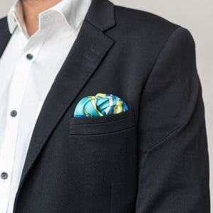 Quirky Blues - Pocket Squares (Set of 2) Pocket Squares June Trading