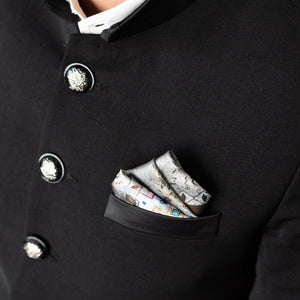 Traditional Motifs Print- Pocket Squares (Set of 2) Pocket Squares June Trading