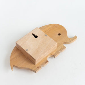 Wooden Elephant Clock Wall CLocks June Trading