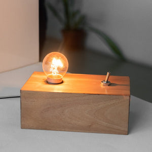 Wooden Table Night Lamp Lamps June Trading