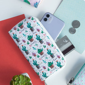 Garden Pattern Zip-Around Wallet Clutches June Trading