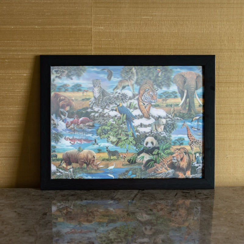Animals in Jungle - 3D Photo Frame Photo Frames June Trading