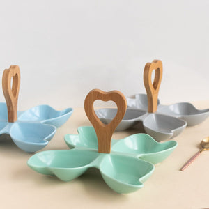 Butterfly Bowl Set With Handle Serving Plates June Trading