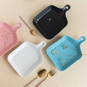 Crinkle Grill Baking Tray with Handle Serving Plates June Trading