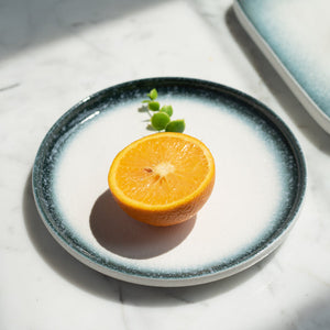 Ombre Ceramic Round Dinner Plate Starter Plates June Trading