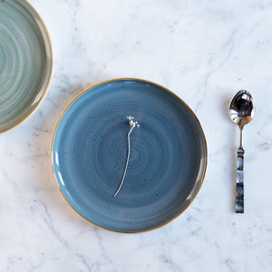 Gold Rimmed Dinner Plate Dinner Plates June Trading Blue Single Plate