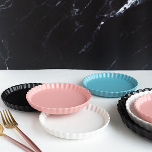 Crinkle Serving Plate Dinner Plates June Trading