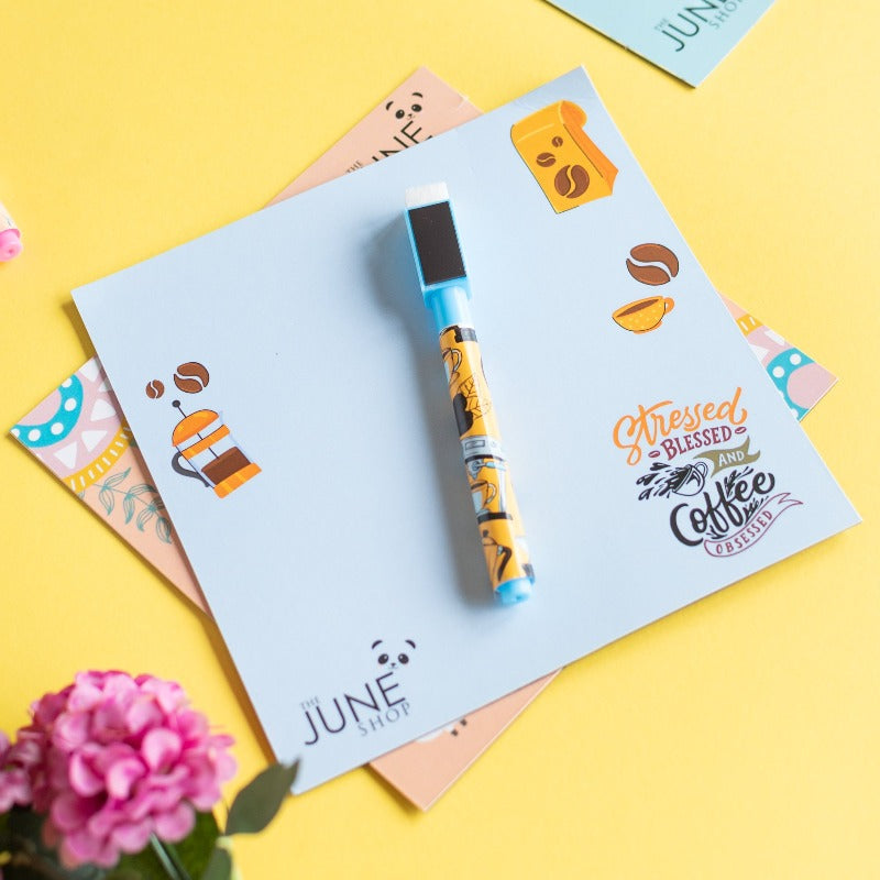 Coffee Obsessed- Magnetic Board Sheet (Rewritable) Magnetic Board June Trading
