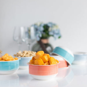 Colourful Ombre Bowls (Set of 6) Serving Bowls June Trading