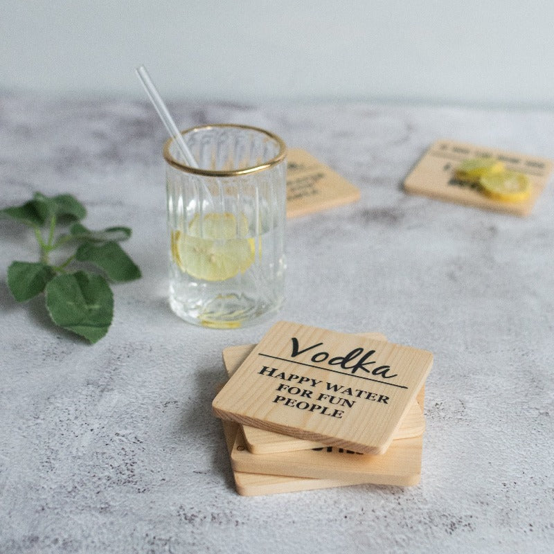 Wooden Coasters (Set Of 4) Coasters June Trading